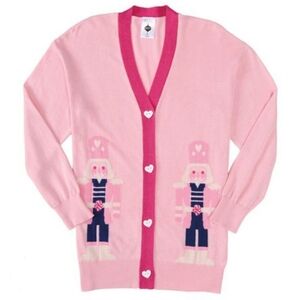 Nutcracker Pink Cardigan Sweater